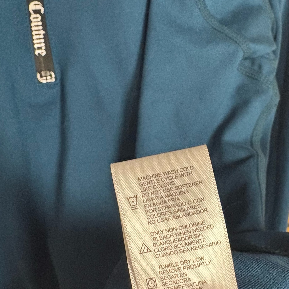 Juicy Couture Sport Teal Half Zip Run‎ Top Medium - Picture 8 of 8